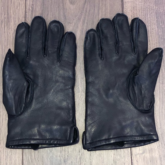 Black leather gloves - Picture 3 of 6